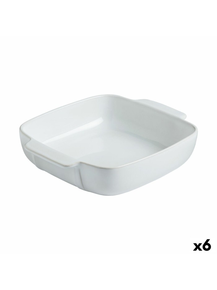 Fuente para Horno Pyrex Signature Blanco Cerámica Cuadrada 29 x 24 x 7 cm (6 Unidades)