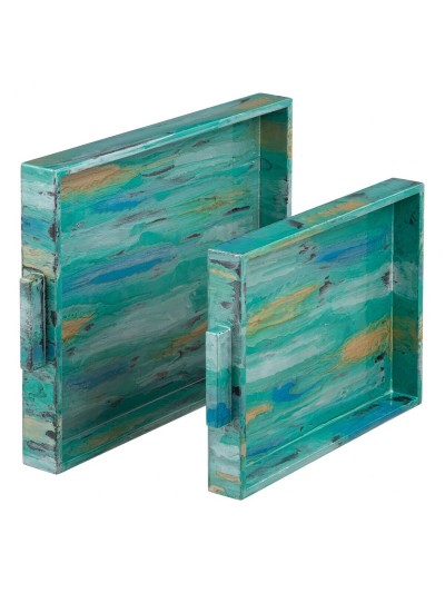 Bandeja 45 x 33 x 4,5 cm Azul DMF (2 Unidades)