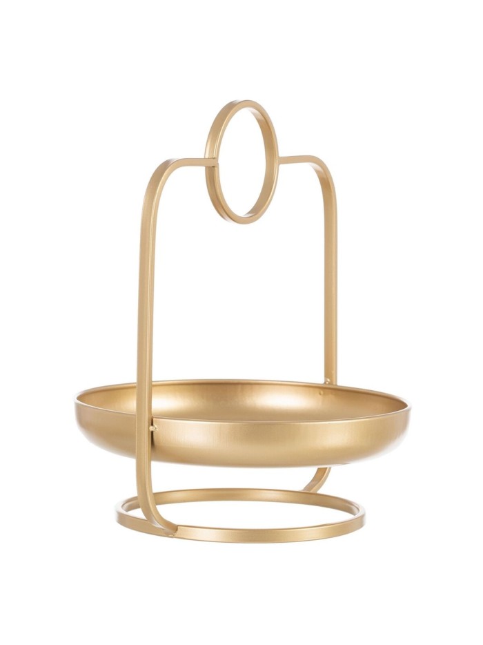 Bandeja de Aperitivos 26,5 x 25 x 32,5 cm Dorado Metal