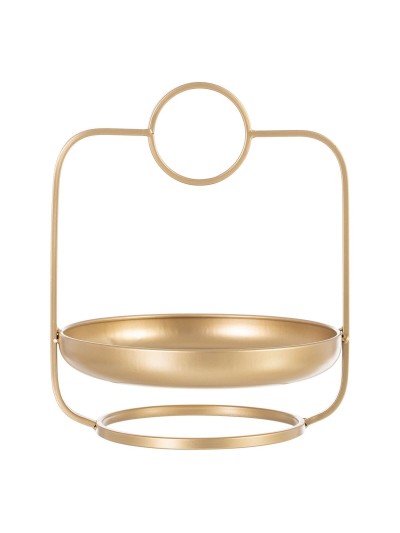 Snack tray 26,5 x 25 x 32,5 cm Golden Metal