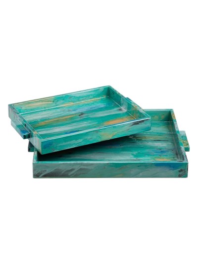 Bandeja 45 x 33 x 4,5 cm Azul DMF (2 Unidades)