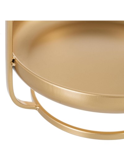 Bandeja de Aperitivos 26,5 x 25 x 32,5 cm Dorado Metal