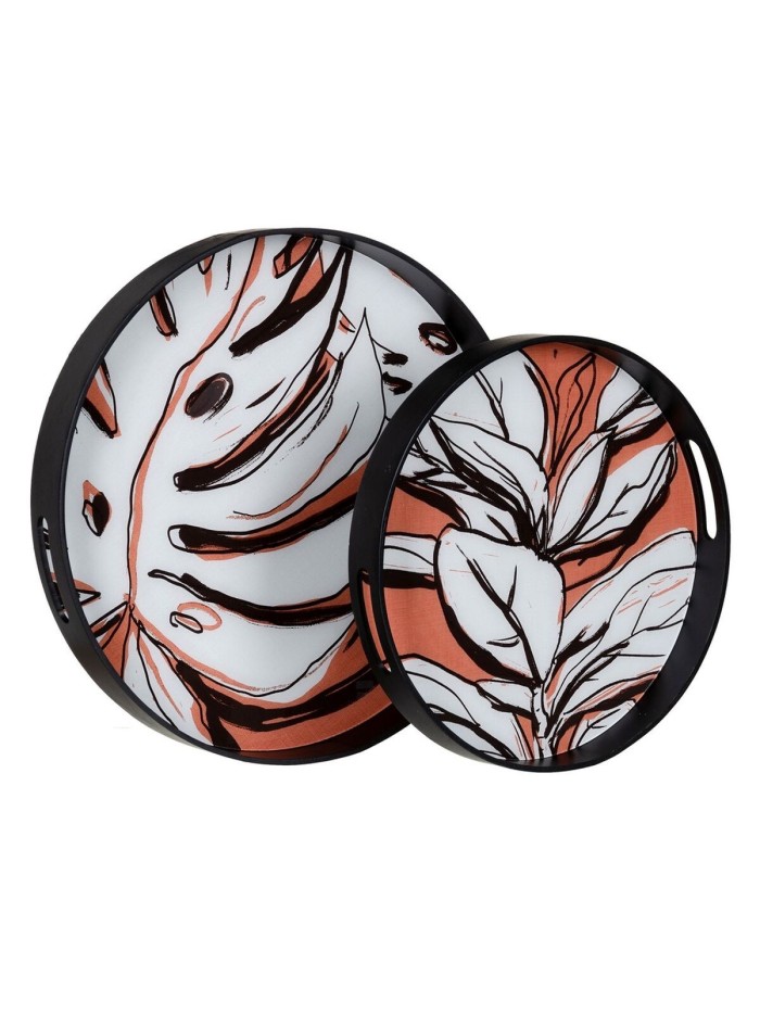 Plateau apéritif Verre Volets 50 x 6 x 50 cm DMF (2 Unités)