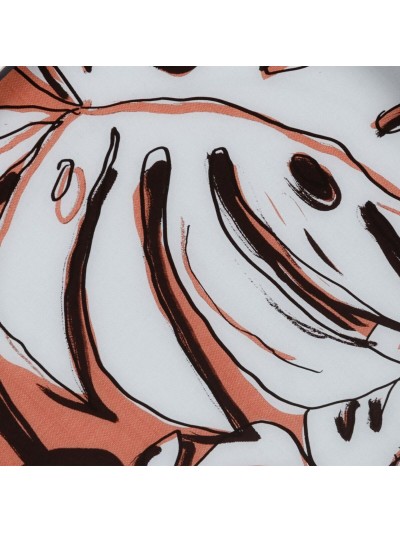 Bandeja de Aperitivos Cristal Hojas 50 x 6 x 50 cm DMF (2 Unidades)