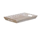 Snack tray 45,5 x 30,5 x 5,5 cm White Mango wood (2 Units)