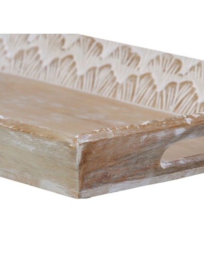 Plateau apéritif 45,5 x 30,5 x 5,5 cm Blanc Bois de manguier (2 Unités)