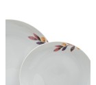 Vajilla Blanco Multicolor Porcelana Hojas 1 cm 37 x 23 x 30 cm 18 Piezas