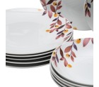 Tableware White Multicolour Porcelain Sheets 1 cm 37 x 23 x 30 cm 18 Pieces