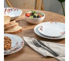 Tableware White Multicolour Porcelain Sheets 1 cm 37 x 23 x 30 cm 18 Pieces