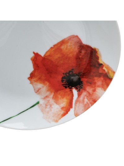 Tableware White Multicolour Porcelain Poppy 1 cm 37 x 23 x 30 cm 18 Pieces