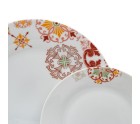 Tableware Burgundy Mustard Porcelain 1 cm 37 x 23 x 30 cm 18 Pieces