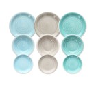 Vajilla Azul Verde Gres 1 cm 37 x 23 x 30 cm 18 Piezas