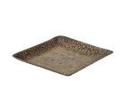 Snack tray 24,5 x 24,5 x 2 cm Aluminium Bronze