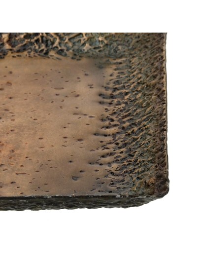 Snack tray 24,5 x 24,5 x 2 cm Aluminium Bronze