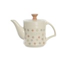 Teapot DKD Home Decor Beige Stoneware 1 L