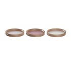 Bandeja de Aperitivos DKD Home Decor Scandi Rosa Blanco 35 x 35 x 5 cm Madera MDF (3 Unidades)