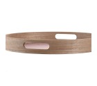 Bandeja de Aperitivos DKD Home Decor Scandi Rosa Blanco 35 x 35 x 5 cm Madera MDF (3 Unidades)