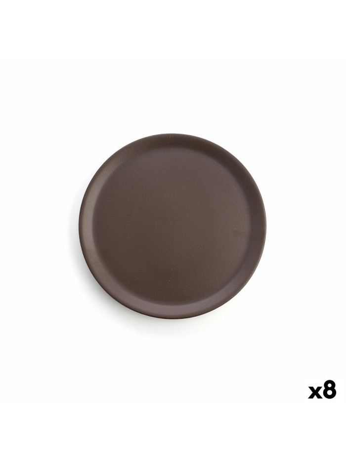 Plato Llano Anaflor Barro Anaflor Marrón Barro cocido Ø 31 cm Carne (8 Unidades)