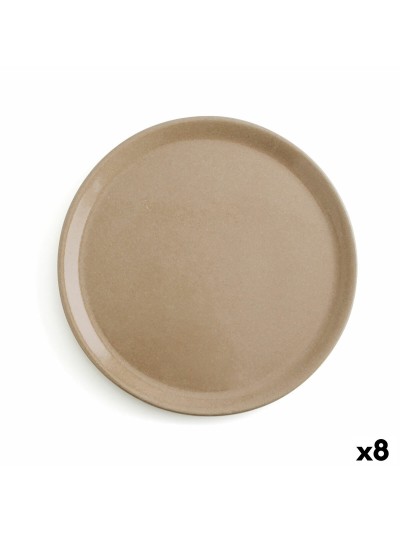 Plato Llano Anaflor Barro Anaflor Beige Barro cocido Ø 31 cm Carne (8 Unidades)