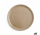 Plato Llano Anaflor Barro Anaflor Beige Barro cocido Ø 31 cm Carne (8 Unidades)