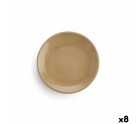 Flat plate Anaflor Vulcano Meat Baked clay Beige Ø 29 cm (8 Units)