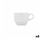 Cup Bidasoa Glacial Coffee Ceramic White 180 ml (6 Units)