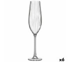 Champagne glass Bohemia Crystal Optic Transparent Glass 260 ml (6 Units)