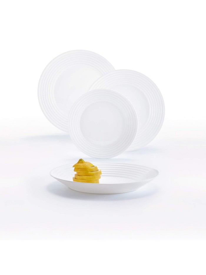 Service de Vaisselle Luminarc Harena Blanc verre 18 Pièces