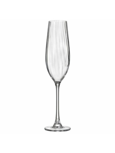Champagne glass Bohemia Crystal Optic Transparent Glass 260 ml (6 Units)
