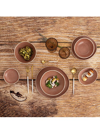 Bowl Bidasoa Gio Ceramic Brown 12 x 3 cm (12 Units)