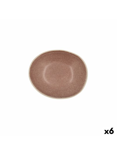 Bol Bidasoa Gio 15 x 12,5 x 4 cm Cerámica Marrón (6 Unidades)