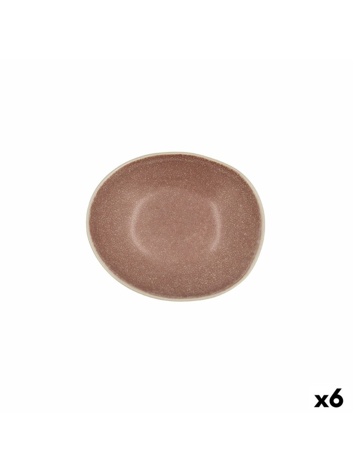 Bol Bidasoa Gio 15 x 12,5 x 4 cm Cerámica Marrón (6 Unidades)