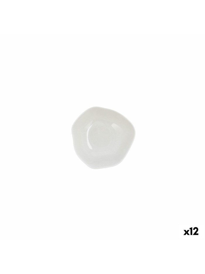 Bowl Ariane Earth Ø 14 cm Ceramic White (12 Units)