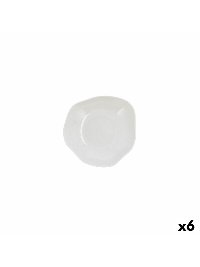 Bowl Ariane Earth Ceramic White Ø 17 cm (6 Units)