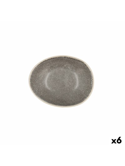 Bol Bidasoa Gio 15 x 12,5 x 4 cm Céramique Gris (6 Unités)