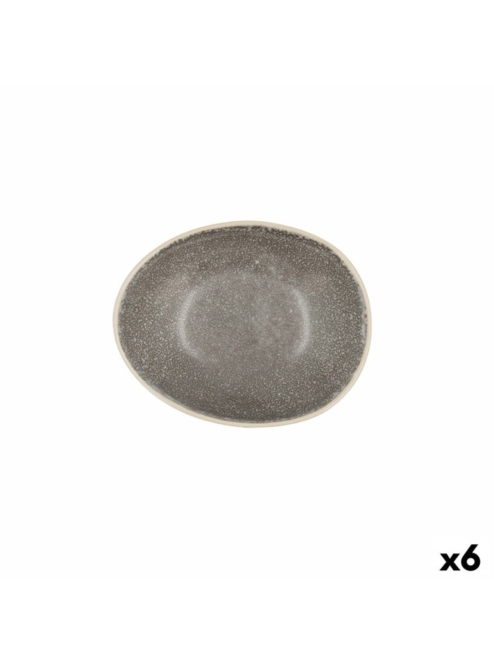 Bowl Bidasoa Gio 15 x 12,5 x 4 cm Ceramic Grey (6 Units)