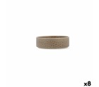 Bowl Ariane Porous Ceramic Beige 16 cm (8 Units)