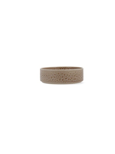 Bowl Ariane Porous Ceramic Beige 16 cm (8 Units)