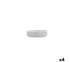 Bol Ariane Artisan Ø 14 cm Cerámica Blanco (4 Unidades)