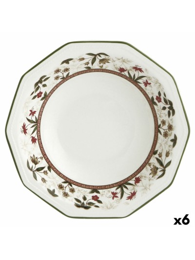 Deep Plate Queen´s By Churchill Assam Floral Ceramic China crockery Ø 20,5 cm (6 Units)