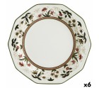 Flat Plate Queen´s By Churchill Assam Floral Ceramic China crockery Ø 27 cm (6 Units)