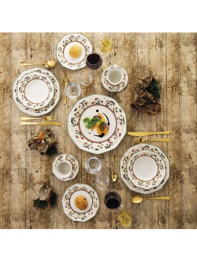 Flat Plate Queen´s By Churchill Assam Floral Ceramic China crockery Ø 27 cm (6 Units)
