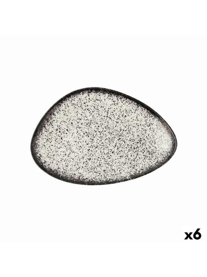 Assiette plate Ariane Rock Triangulaire Céramique Noir Ø 29 cm (6 Unités)