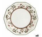 Plato para Postre Queen´s By Churchill Assam Floral Cerámica Loza Ø 20,5 cm (6 Unidades)