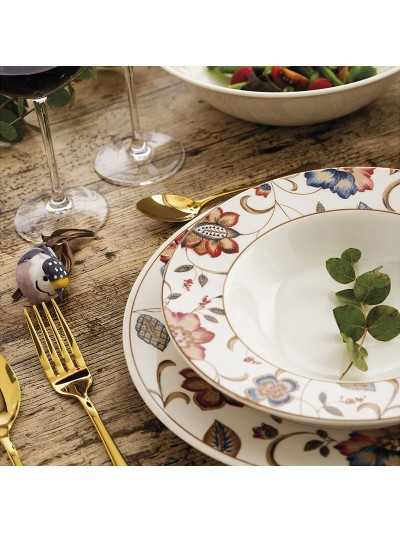 Deep Plate Queen´s By Churchill Jacobean Floral Ceramic China crockery 22,8 cm (6 Units)