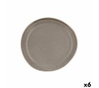 Plato Llano Bidasoa Gio Irregular 20 cm Cerámica Gris (6 Unidades)