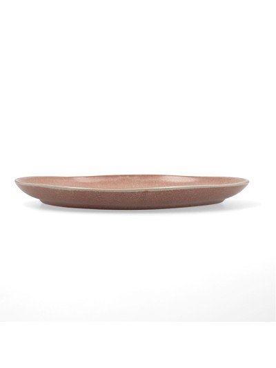 Plato Llano Bidasoa Gio Irregular Cerámica Marrón 26,5 cm (4 Unidades)