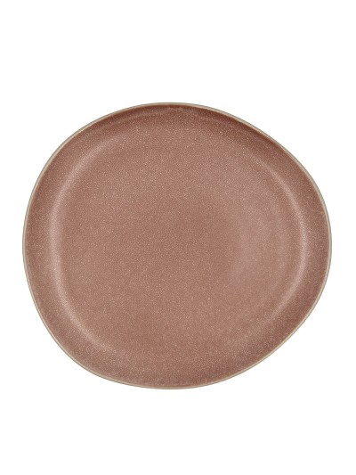 Plato Llano Bidasoa Gio Irregular Cerámica Marrón 26,5 cm (4 Unidades)