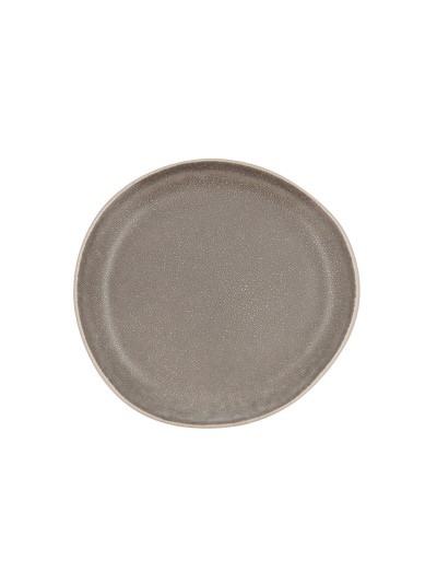 Plato Llano Bidasoa Gio Irregular 20 cm Cerámica Gris (6 Unidades)
