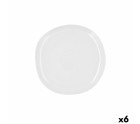 Flat plate Ariane Earth Ceramic White Ø 27 cm (6 Units)